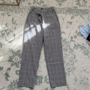 Women's Gray Plaid Pants